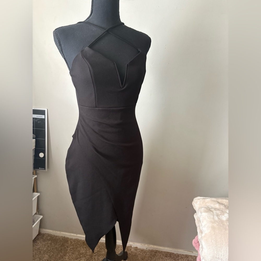 Windsor Black Midi Dress
